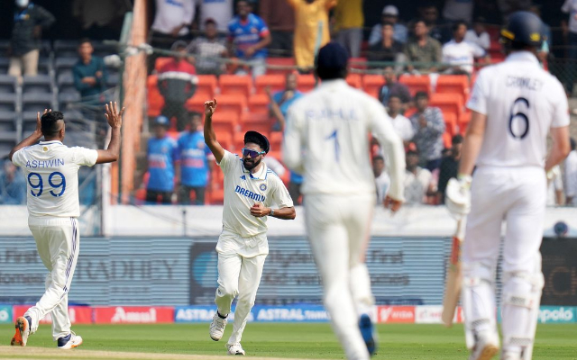 IND vs ENG: Mohammed Siraj took a brilliant low catch to dismiss Jack Crawley.