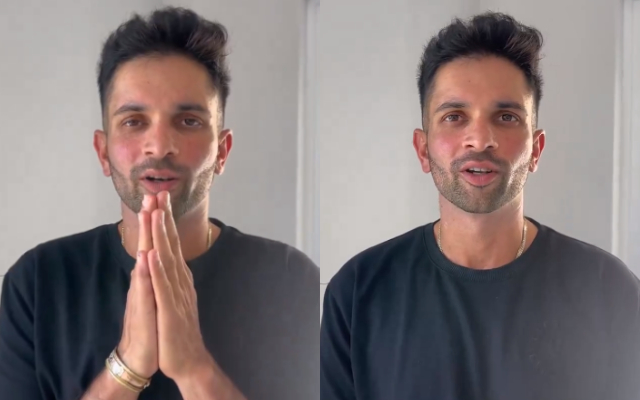 VIDEO: Before the Ram Mandir Pran Pratistha program, South African cricketer Keshav Maharaj wished the Indian community, watch video.