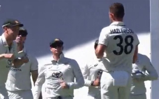 AUS vs WI: After taking the wicket, Josh Hazlewood signaled Covid positive Cameron Green to stay away, watch viral video