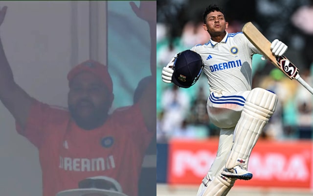 IND vs ENG 2024: Rohit Sharma’s celebration on Yashasvi Jaiswal’s explosive century in Rajkot Test captivates the crowd