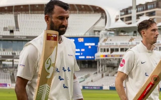 Cheteshwar Pujara is knocking on the door of the Indian Test team with great force, scored his second century in the ongoing county season