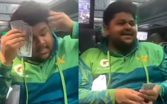 Watch Video: Pakistani player Azam Khan felt hot inside the bus… so he wiped his sweat with currency notes