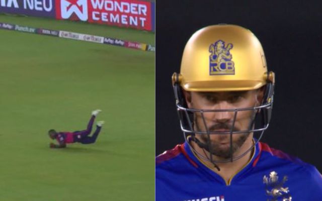 VIDEO: Rovman Powell took an amazing catch while diving, RCB captain Faf du Plessis lost his wicket cheaply.