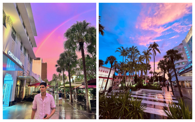 Shubman Gill is enjoying the beautiful evening of Miami, shared pictures on social media