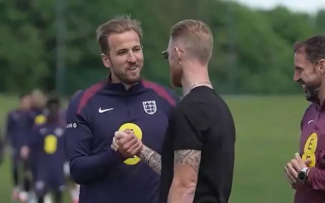 Ben Stokes met the English national football team before EURO 2024, you can also watch the video