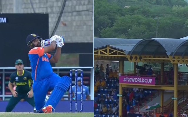 Rohit Sharma mistook Pat Cummins for a spinner, sat on one knee and hit a 100-meter skyscraper six, here is the video