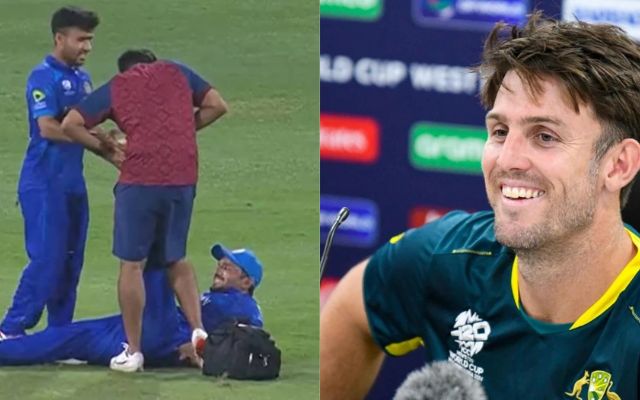 “I had tears in my eyes laughing”- Mitchell Marsh said about Gulbadin Naib’s hamstring