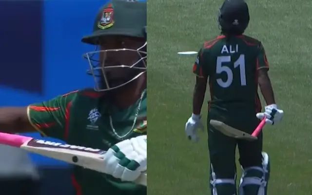 VIDEO: Jaker Ali got furious on the field after realizing defeat, broke his bat into two pieces