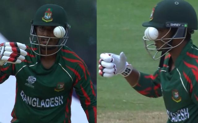 VIDEO: Tanjid Hasan narrowly escapes, Vivian Kingma’s bouncer ball goes straight into his helmet, then falls on the ground…