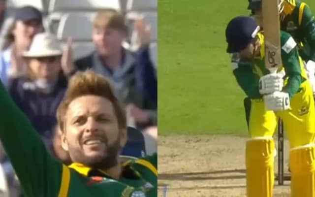 47-year-old Shahid Afridi shines in WCL 2024, sends Tim Paine back to the pavilion with a yorker ball