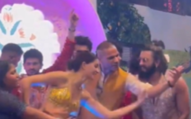 Shikhar Dhawan was seen dancing with Bollywood stars at Anant Ambani-Radhika Merchant’s wedding ceremony