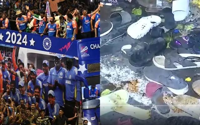 Someone lost their slippers and someone fainted, this was the condition of Marine Drive after Team India’s victory parade on T20 WC win