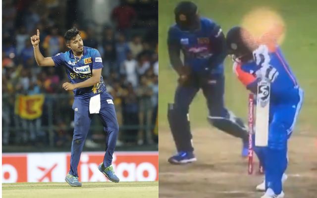 IND vs SL 2nd T20: Mahish Teekshana scattered the stumps on the very first ball, Sanju Samson got out on golden duck, watch video