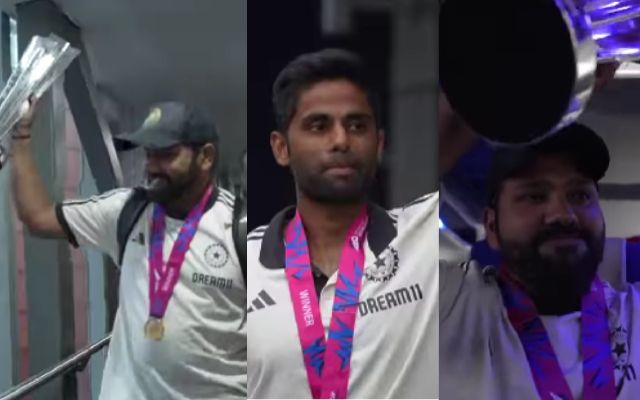 VIDEO: Trophy in hand, smile on face, this is how Rohit and company greeted the fans