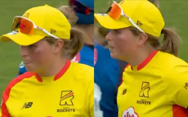 While trying to catch a ball, a female cricketer’s face got hit by it, after which her face got ruined – see photos