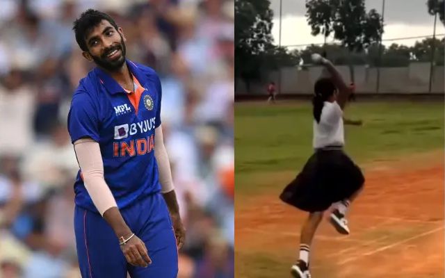 VIDEO: This young girl was seen imitating Jaspreet Bumrah’s bowling action, the video went viral in no time