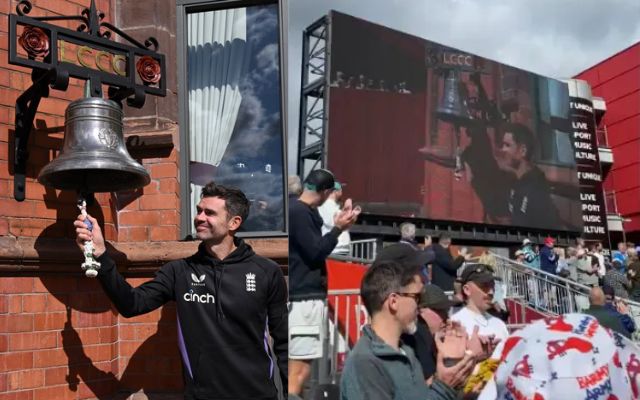 Watch Video: James Anderson rings the bell before the start of the first Test between ENG vs SL in Manchester