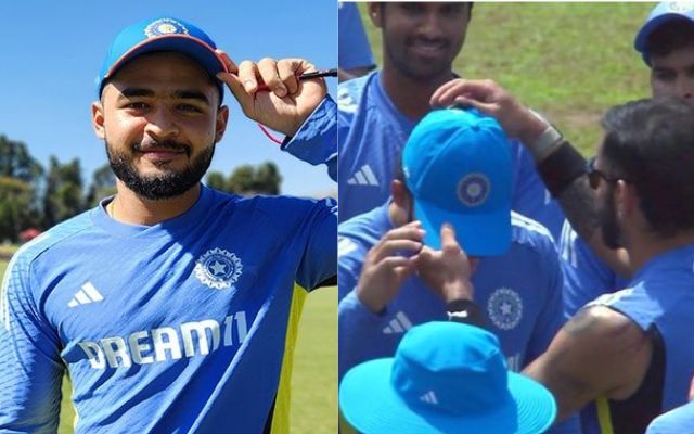 SL vs IND: Riyan Parag made his debut for India in ODI format, received Debut Cap from Idol Virat Kohli