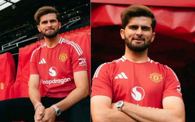 Shaheen Afridi reached Old Trafford, the home of Manchester United, posed a lot wearing the number-10 jersey