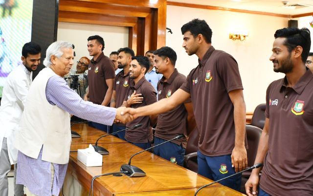 Muhammad Yunus hosted the Bangladesh cricket team after the historic win against Pakistan, see photos