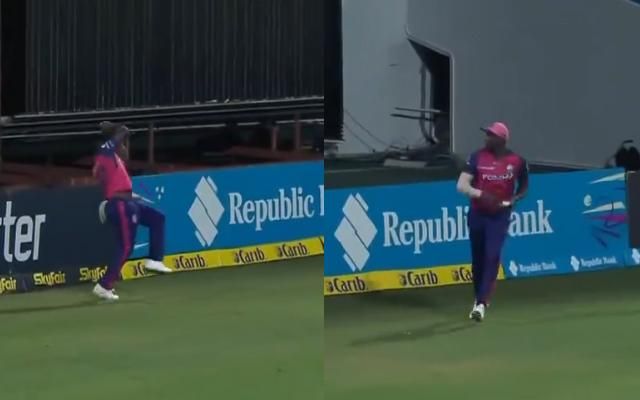 Jason Holder and Rovman Powell’s amazing partnership seen in CPL, took a brilliant relay catch on the boundary line, watch the video