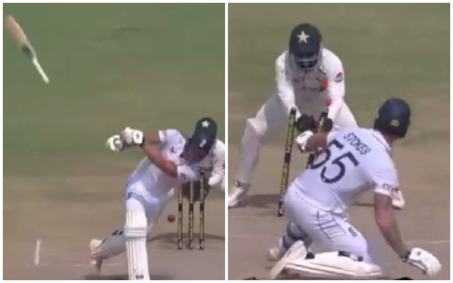 Ben Stokes Wicket: Went to hit a six, the bat left his hand, and then Rizwan blew the bails, watch video