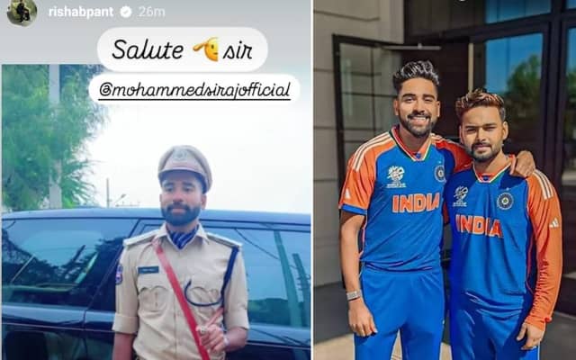 ‘Salute Sir’: Rishabh Pant wishes Mohammed Siraj all the best for becoming DSP