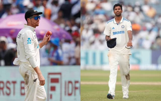 IND vs NZ: Second day of the game was in the name of spinners, Mitchell Santner took 7 wickets, Washington Sundar also showed his magic in the second innings.