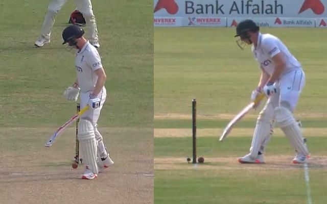 PAK vs ENG: Harry Brook narrowly escaped being hit-wicketed on the third day of the first Test against Pakistan, watch viral video