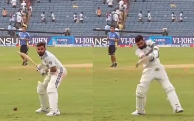 IND vs NZ: Kohli’s bat will speak loudly in the Pune test match, after the end of the day’s play, he started practicing straight away, watch video