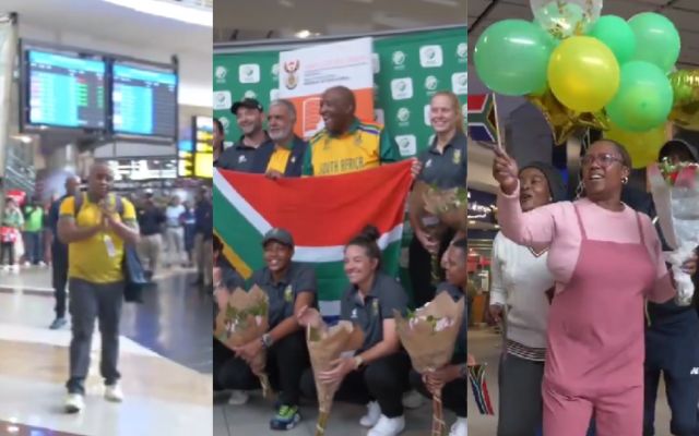 VIDEO: Despite the defeat in the World Cup final, the South African women’s team received a wonderful welcome in the country.