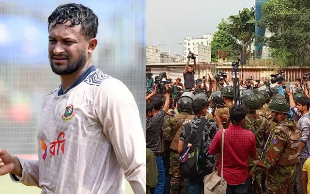 Protest against Shakib Al Hasan’s return home for farewell test