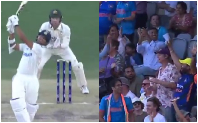 VIDEO: Yashasvi Jaiswal hit a 100 meter long six against Nathan Lyon, the ball fell among the fans.