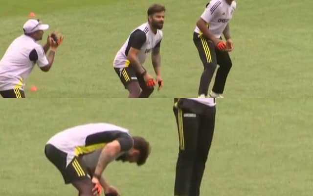 BGT 2024-25: Indian players were seen in fun mode during the practice session, Kohli, Pant and Jurel made fun of Sarfaraz’s catch.